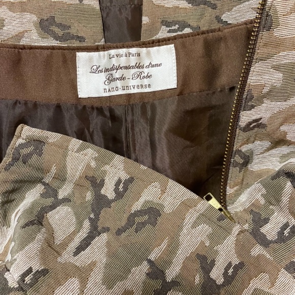 Nano Universe Camo Pencil Skirt - Size S - Picture 3 of 10